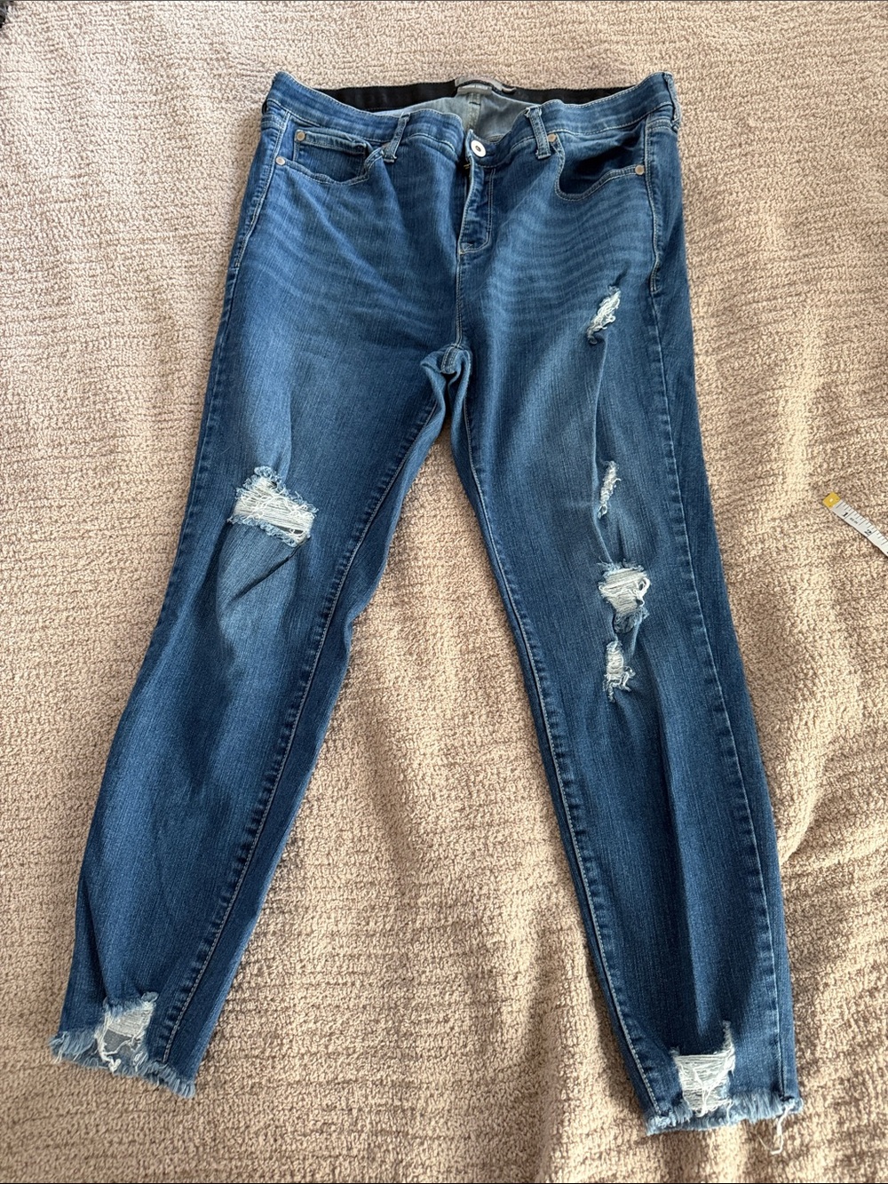 torrid Dark Blue Ripped Skinny Jeans